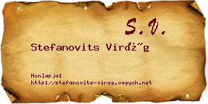 Stefanovits Virág névjegykártya